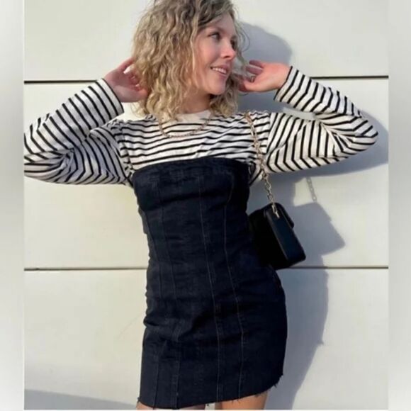 TRF DENIM CORSET DRESS ZARA - Picture 8 of 15